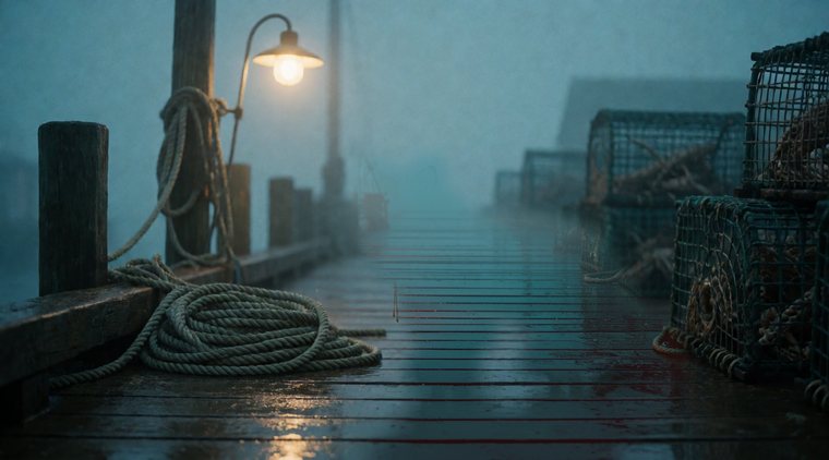 Clean plate with the fox and its reflection removed and the pier reconstructed.